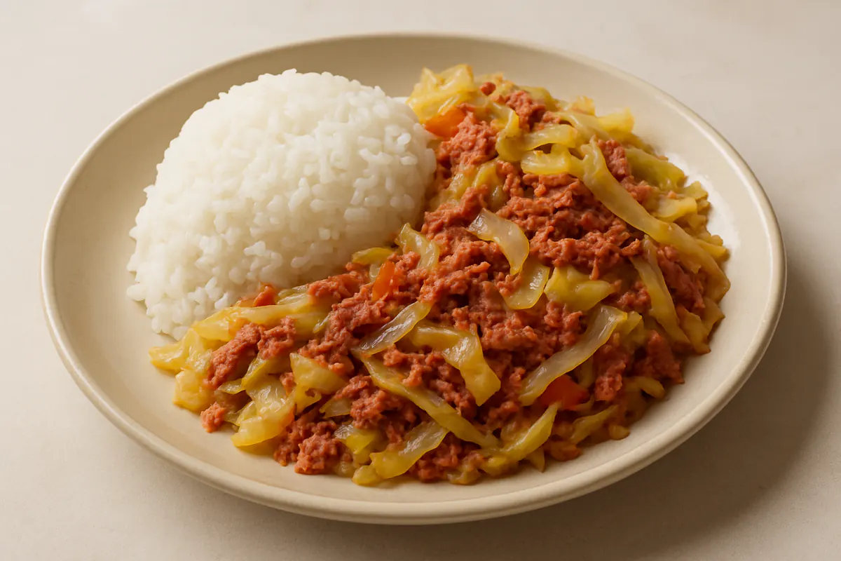 Illustration of Corned beef at repolyo