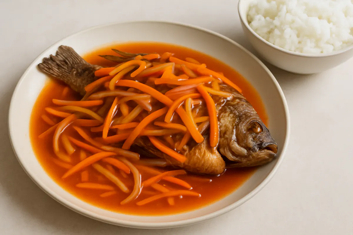 Illustration of Escabeche na tilapia