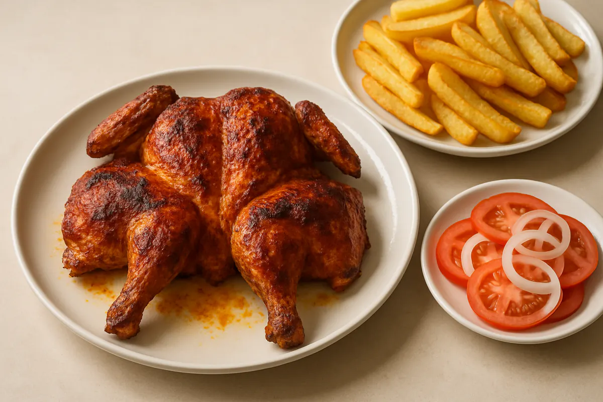 Illustration of Frango assado com piri-piri